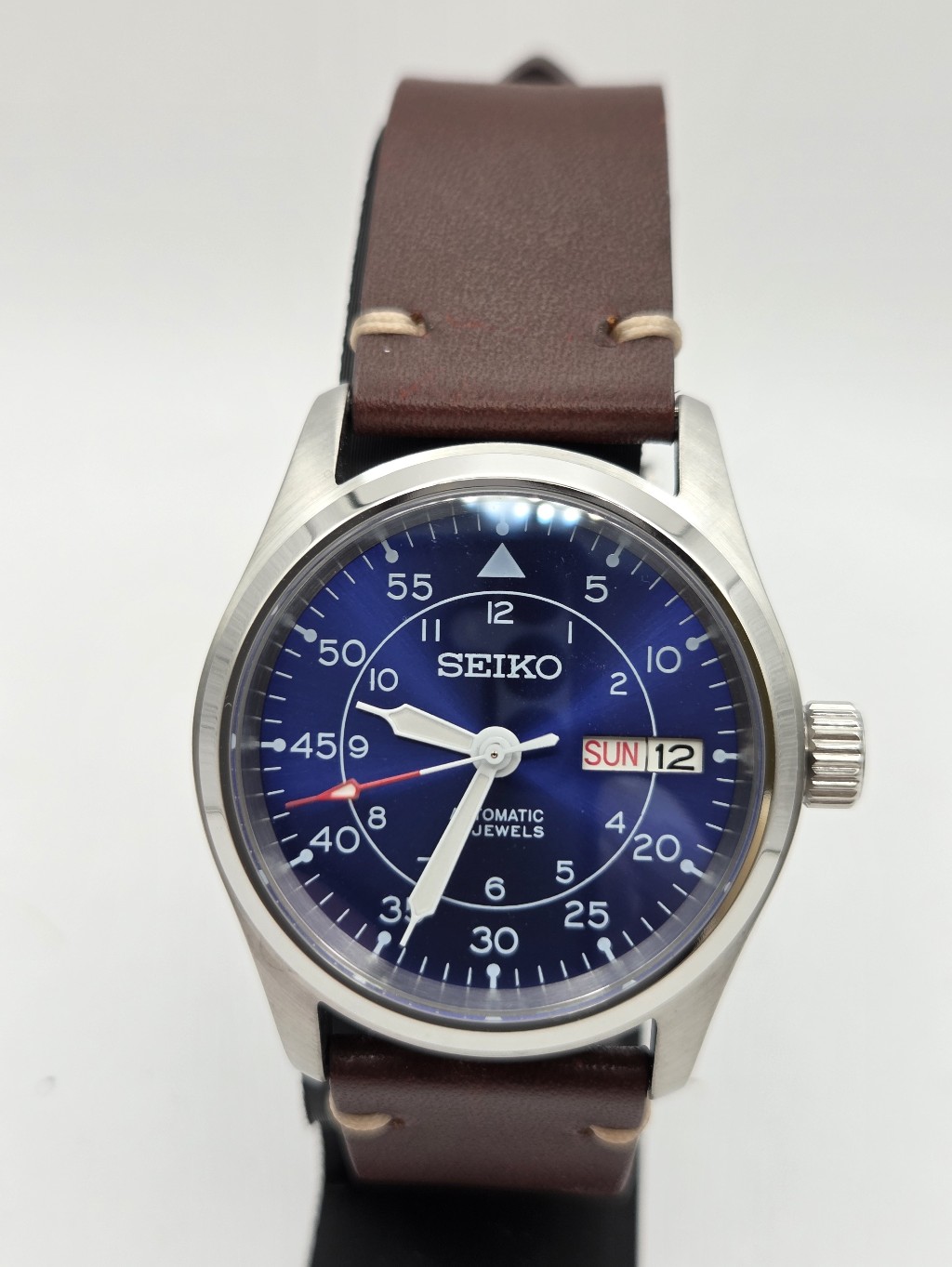 New 36mm Seikomod Automatic Watch Type B Flieger Style
